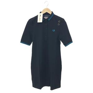 未使用品◆FRED PERRY フレッドペリー 半袖ワンピース サイズ:10◆SD7104 ブラック レディース Amy Winehouse TIPPED PIQUE DRESSS