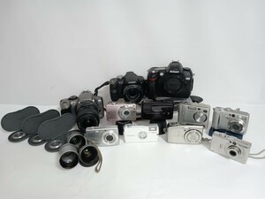 ジャンク コンパクトデジタルカメラ まとめ売り デジタル一眼レフ Canon Nikon Cybershot LUMIX 含む11台 動作未確認 同梱不可 沢J27