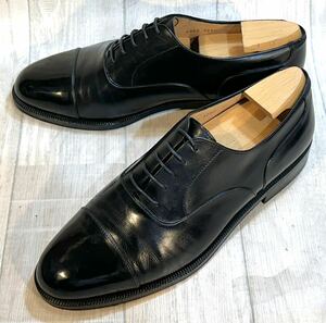 Salvatore Ferragamo フェラガモ◆26cm 8.5 EE◆ストレートチップ キャップトゥ 革靴 ビジネスシューズ ドレスシューズ ITALY製 メンズ 黒