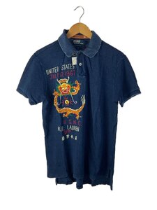 POLO RALPH LAUREN◆ポロシャツ/XL/コットン/IDG/ドラゴン