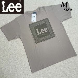 【送料無料】【定価4950円】Lee リー バンダナロゴ Tシャツ ベージュ メンズ Mサイズ