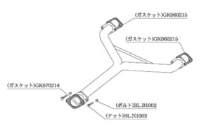 柿本改 マフラー センターパイプ スポーツマフラー 日産 フェアレディーZ UA/CBA-Z33 NCP364 カキモト