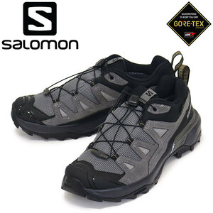 Salomon (サロモン) L47571400 X ULTRA 360 LEATHER GORE-TEX レザーハイキングシューズ Sharkskin x Castlerock x Kelp SL037 26.5cm