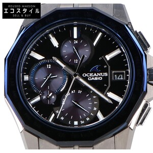 美品 CASIO カシオ OCW-S6000-1AJF Manta S6000 Series OCEANUS オシアナス マルチバンド6 タフソーラー電波 腕時計 シルバー