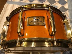 パール、Pearl、ワンピースメイプル、カスタムクラシックスネア、14x6.5、まあまあ綺麗です。