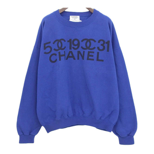 シャネル ココマーク ヴィンテージ トレーナー 26412 レディース ブルー CHANEL 中古 【アパレル・小物】