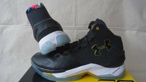 UNDER ARMOUR CURRY 2 黒/金 US9.5 27.5cm UA SC GW 日本未発売 アンダーアーマー カリー バッシュ バスケットボールシューズ スニーカー