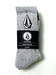 VOLCOM ボルコム D6312400SNB⑤ メンズ 靴下 3個セット ソックス Logo Socks US9-12 27cm-30cm 3色アソート ヴォルコム 新品 即決 送料無料