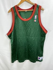 ■ Champion チャンピオン NBA ＃40 KEMP ケンプ メッシュ地 ユニフォーム 古着 サイズ48 グリーン アメカジ バスケ スポーツ ■