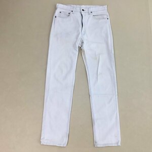 ■90s LEVI’S Levis リーバイス デニムパンツ ジーパン 505 91年製 赤文字 USA製 ジッパーフライ レッドタブ無 W34L32 ホワイト /0.76kg■