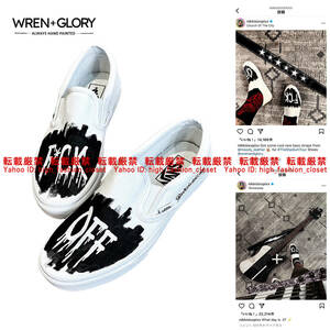 【送料無料】新品未使用 NIKKI SIXX着用 WREN AND GLORY 完全受注生産 スリッポン MOTLEY CRUE モトリークルー ニッキーシックス VANS