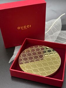 非売品 グッチ GUCCI コンパクト 両面ミラー ミラー ゴールド