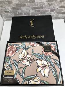 ★未使用★ YVES SAINT LAURENT イヴサンローラン 綿毛布 140cm×200cm