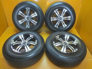 ☆スピスタ☆タイヤホイール　WILD PORTER ブラポリ　ハイエース200系　6J +33 139.7-6　195/80R15 107/105N LT　R151534　中古　20