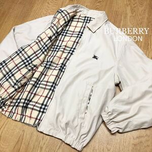 BURBERRY LONDON＊バーバリー ロンドン リバーシブルジャケット 長袖 コットンジャケット ブルゾン ノバチェック USA古着 レディースL