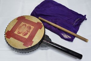 手持 太鼓 和太鼓 縦46.5ｃｍ 時代和楽器 雅楽神楽能楽　　　検索語句)小鼓締太鼓大皮