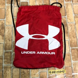 UNDER ARMOUR アンダーアーマー ビッグロゴ ナップサック シューズケース 赤黒