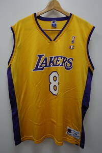 32S　ロサンゼルスレイカーズLos Angeles LakersコービーブライアントNBA #8 Champion製ゲームジャージ【L】