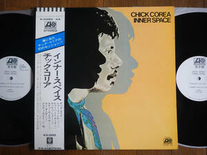 【帯LP】チックコリア(P5083-4Aワーナーパイオニア1973年WLP白見本インナースペイスAUDIOPHILE高音質2枚組CHICK COREA/INNER SPACE/OBI)