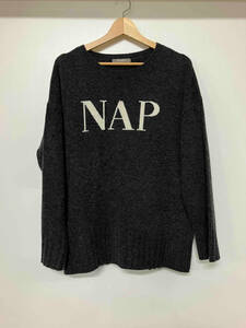 HELIOPOLE エリオポール NAP INTARSIA CREW NECK PO 長袖ニット ウール レーヨン カシミヤ混 サイズ38 グレー レディース秋冬物