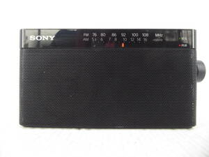 ★☆SONY ワイドFM対応 FM/AMコンパクトラジオ ICF-306 動作品 オマケ新品電池付き☆★