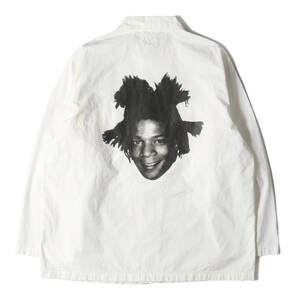 WACKO MARIA ワコマリア シャツ サイズ:S 23SS JEAN-MICHEL BASQUIAT フォトプリント アーミーシャツ ARMY SHIRT TYPE-1 ホワイト