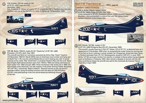 プリントスケール 48-159 1/48 アメリカ海軍 F9F-2 -3 パンサー 朝鮮戦争 Part1