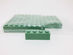 【新品未使用】レゴ　LEGO　ブロック　1x4 サンドグリーン　25個　１×４