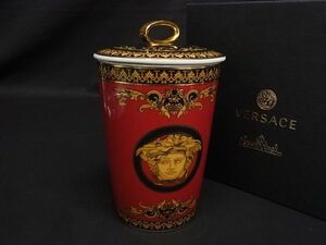 ■新品■未使用■ VERSACE ヴェルサーチ Rosenthal ローゼンタール メデューサ アロマキャンドル ロウソク インテリア レッド系 AJ3470yZ