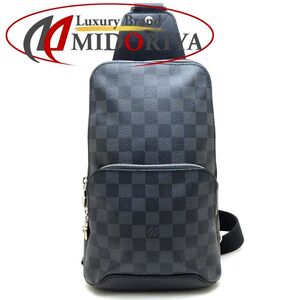 LOUIS VUITTON ルイヴィトン ダミエ グラフィット アヴェニュー・スリングバッグ N41719 ボディバッグ グレー ブラック/351990【中古】