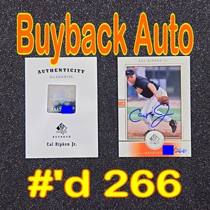 ◆【Buyback Auto】Cal Ripken, Jr. 2001 UD Sp Authentic Buyback Autographed card　◇カル・リプケン 直筆サイン Signature