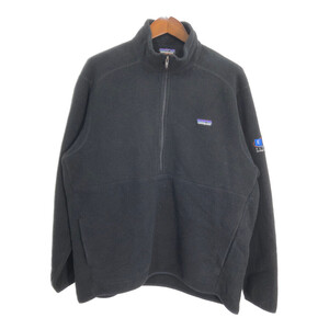 patagonia パタゴニア ハーフジップ フリースジャケット アウトドア ブラック (メンズ XL) 中古 古着 R0661