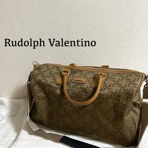 美品RudolphValentinoヴァレンチノショルダーバッグキャメルカーキ