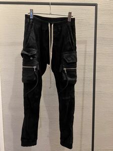 rick owens リックオウエンス カーゴジョグ　レザーパンツ　48 leather pants cargo jog