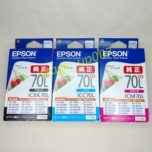 EPSON（エプソン）／純正 増量インクカートリッジ-ICBK70L・ICC70L・ICM70L ／管CXLQ