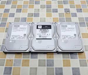 ∨PCパーツ 1TB　1000GB｜3台まとめ 3.5インチ 内蔵 ハードディスク HDD｜ ｜ジャンク扱い　JUNK　 エラー品 パソコン 部品 ■O6086