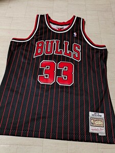 サイズ：XL　美品　Mitchell&Ness Hardwood Classics Chicago Bulls Scottie Pippen #33 ジャージー ユニホーム/シカゴ・ブルズ/NBA　