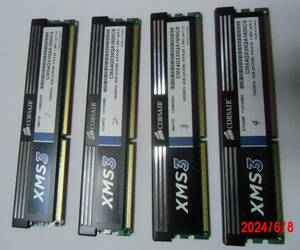 CORSAIR CMX4GX3M2A1600C9 DDR3 PC3-12800 2GBx4枚=8GB