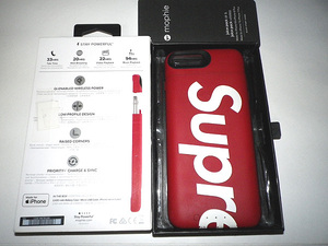 送料無料 中古 supreme mophie iPhone 8 Plus Juice Pack Air Supreme 18AW Juice pack air iPhone8 Plus 赤 スマホケース