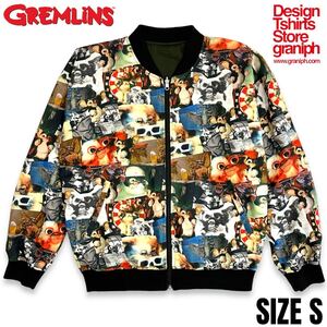 稀少■ GREMLINS (グレムリン)× graniph (グラニフ) GIZMO ギズモ フォトプリント リバーシブル MA-１ ジャケット 総柄 S 映画 ムービー