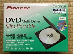★☆Pioneer パイオニア DVR-XD09J 外付けDVDドライブ 2010年製 USB DVDプレイヤー　送料無料☆★