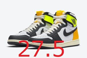 定価以下 NIKE AIR JORDAN 1 RETRO HIGH OG VOLT GOLD 27.5cm ナイキ エア ジョーダン ボルト ゴールド 国内黒タグ