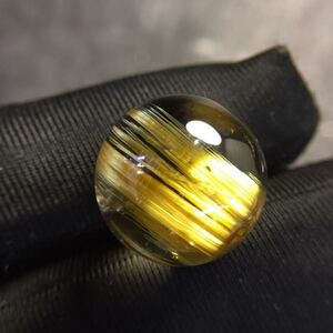 ～【天然】タイチンクオーツ 丸玉 16.3mm 6.2g