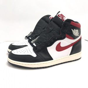 【中古】NIKE AIR JORDAN 1 Retro High Black/White/Sail/Gym Red 28cm[240091359437]