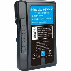 単品 NinoLite 95WH_V Vマウント 互換バッテリー 6600mAh 95Wh Sony ソニー BP-GL95B IDX DUO Anton Bauer Vマウント等 対応