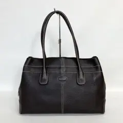 2410-11｜美品｜トッズ トートバッグ レザー ダークブラウン