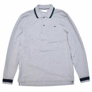 LACOSTE ラコステ ストレッチカノコポロシャツ SLIM FIT 長袖ポロシャツ グレー Lサイズ PH9612 メンズ トップス M988132