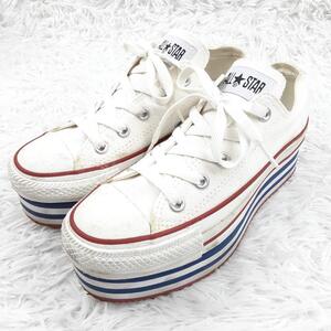 美品◎コンバース Converse 厚底スニーカー チャンキーライン ホワイト