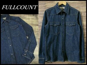 送無 FULLCOUNT フルカウント 4798 DENIM WESTERN SHIRTS 長袖 デニム ウエスタン シャツ ウエスタンヨーク スナップボタン インディゴ 38