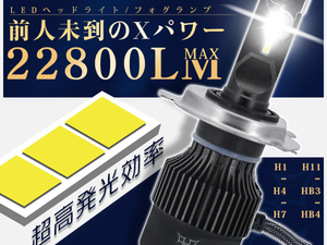 ダイハツ ミラ ジーノ L650 660S LEDヘッドライト H4 22800lm 6000K 12V 四合一放熱 車検対応 送料込 2個 V49